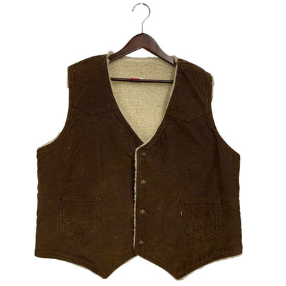 【中古品】【メンズ】 CORDUROY BOA VEST コーデュロイ ボア ベスト USA製 146-260326-as-15-izu サイズ：XL カラー：ブラウン 万代Net店