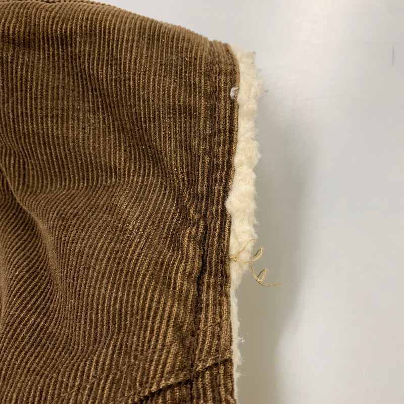 【中古品】【メンズ】 CORDUROY BOA VEST コーデュロイ ボア ベスト USA製 146-260326-as-15-izu サイズ：XL カラー：ブラウン 万代Net店
