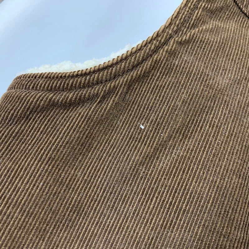 【中古品】【メンズ】 CORDUROY BOA VEST コーデュロイ ボア ベスト USA製 146-260326-as-15-izu サイズ：XL カラー：ブラウン 万代Net店