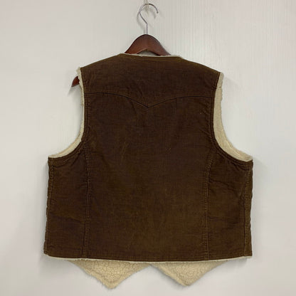 【中古品】【メンズ】 CORDUROY BOA VEST コーデュロイ ボア ベスト USA製 146-260326-as-15-izu サイズ：XL カラー：ブラウン 万代Net店