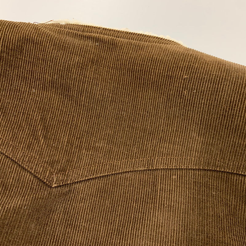 【中古品】【メンズ】 CORDUROY BOA VEST コーデュロイ ボア ベスト USA製 146-260326-as-15-izu サイズ：XL カラー：ブラウン 万代Net店