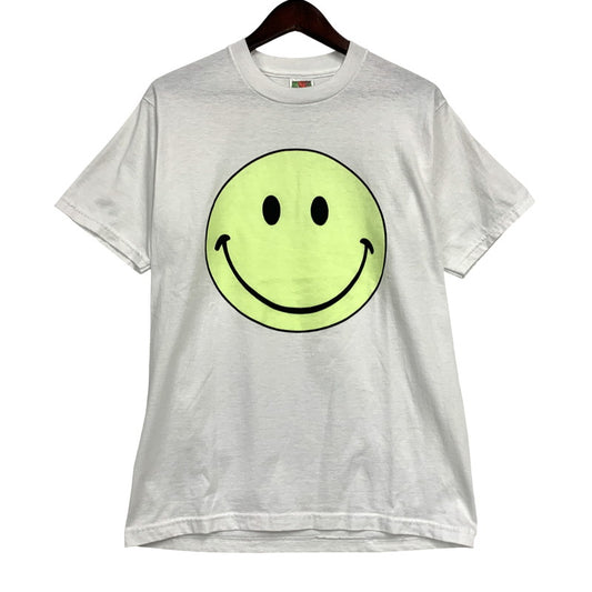 【中古品】【メンズ】 FRUIT OF THE LOOM フルーツ オブ ザルーム ドミニカ製 SMILEY FACE TEE スマイリー フェイス 半袖Tシャツ トップス 146-260327-yn-03-izu サイズ：M カラー：ホワイト 万代Net店