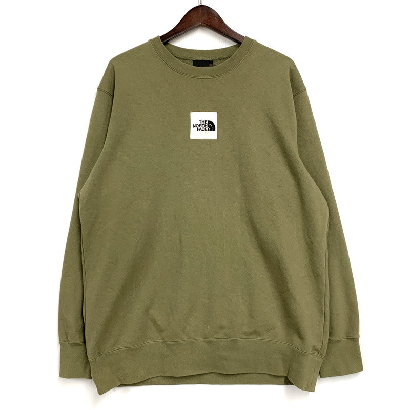 【中古品】【メンズ】 NT12502Z CENTER SQUARE LOGO CREWNECK SWEAT センター スクエア ロゴ クルーネック スウェット トップス 144-260327-yn-05-izu サイズ：XL カラー：カーキ 万代Net店