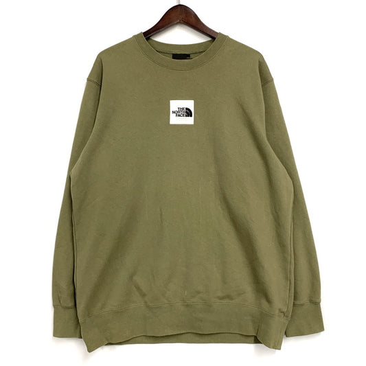 【中古品】【メンズ】 NT12502Z CENTER SQUARE LOGO CREWNECK SWEAT センター スクエア ロゴ クルーネック スウェット トップス 144-260327-yn-05-izu サイズ：XL カラー：カーキ 万代Net店