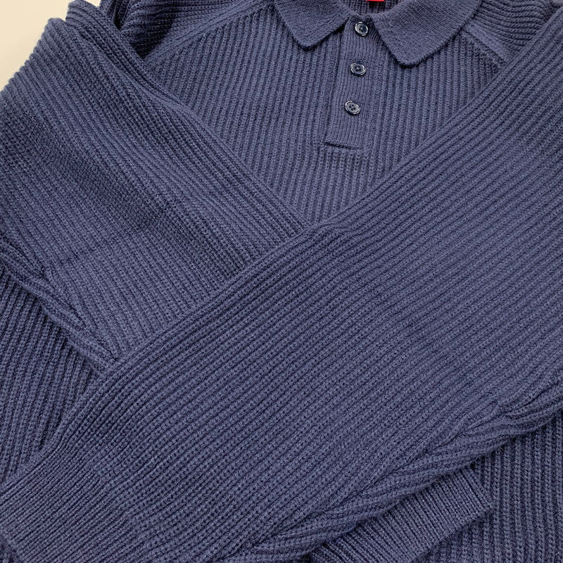 【中古品】【メンズ】 25FW SMALL BOX POLO SWEATER スモール ボックス ポロ セーター トップス 長袖 149-260325-cs-12-izu サイズ：L カラー：ネイビー 万代Net店