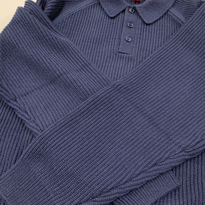 【中古品】【メンズ】 25FW SMALL BOX POLO SWEATER スモール ボックス ポロ セーター トップス 長袖 149-260325-cs-12-izu サイズ：L カラー：ネイビー 万代Net店