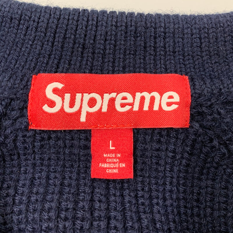【中古品】【メンズ】 25FW SMALL BOX POLO SWEATER スモール ボックス ポロ セーター トップス 長袖 149-260325-cs-12-izu サイズ：L カラー：ネイビー 万代Net店