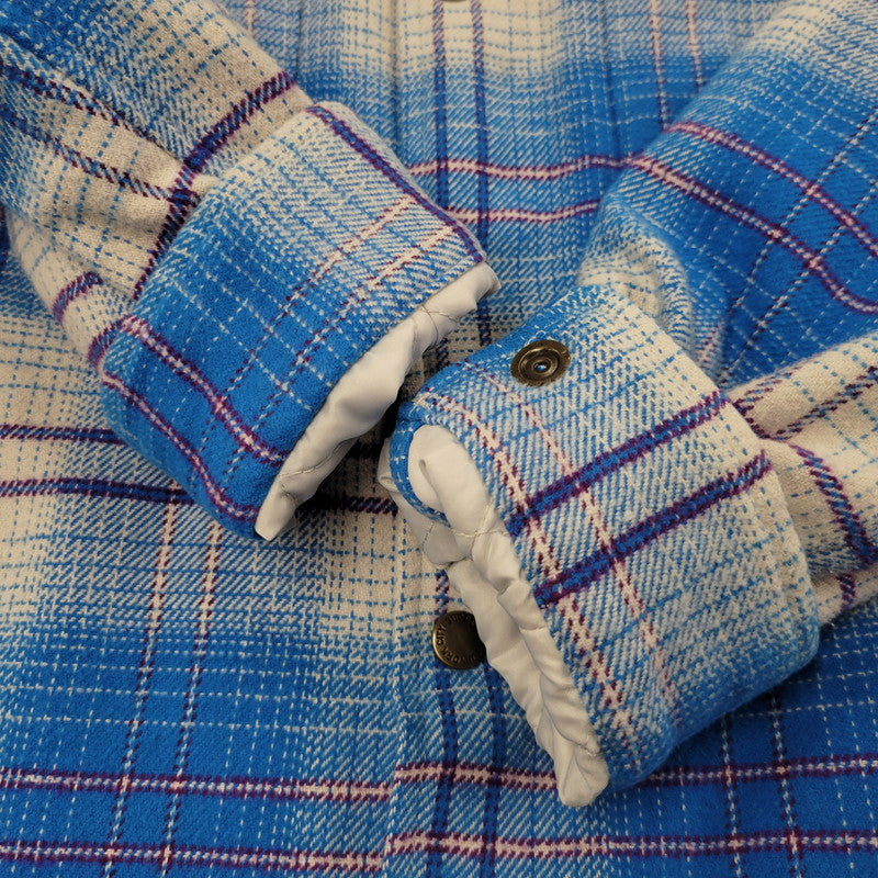 【中古品】【メンズ】 Supreme シュプリーム LINED FLANNEL SNAP SHIRT ラインド フランネル スナップ シャツ チェック 149-260323-as-06-izu サイズ：M カラー：ブルー系 万代Net店