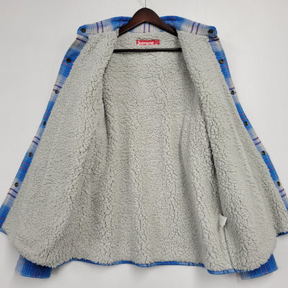 【中古品】【メンズ】 Supreme シュプリーム LINED FLANNEL SNAP SHIRT ラインド フランネル スナップ シャツ チェック 149-260323-as-06-izu サイズ：M カラー：ブルー系 万代Net店