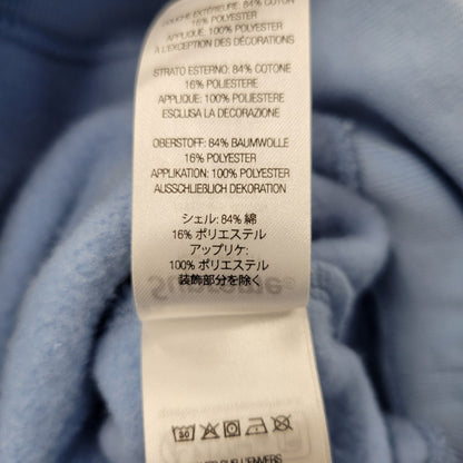 【中古品】【メンズ】 SATIN APPLIQUE HOODED SWEATSHIRT サテンアップリケ フーデッド スウェットシャツ パーカー 149-260323-as-04-izu サイズ：L カラー：ブルー 万代Net店