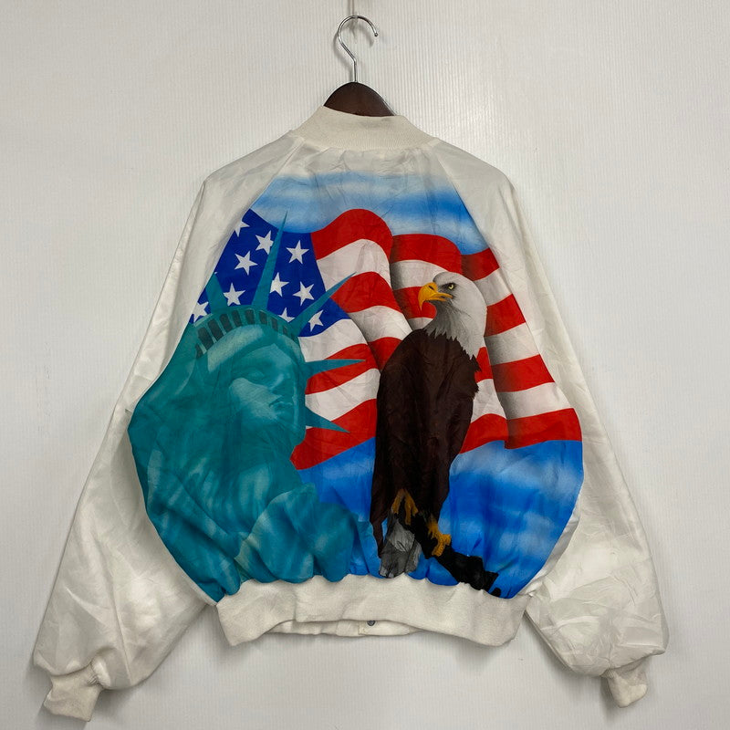 【中古品】【メンズ】 KING LOUIE キングルーイ USA製 70-80S NYLON BLOUSON JACKET ナイロン ブルゾン ジャケット アウター 146-260330-cs-20-izu サイズ：L カラー：ホワイト 万代Net店