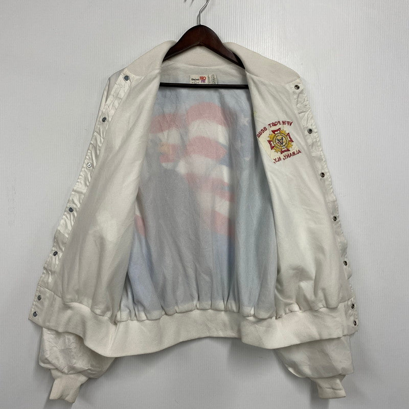 【中古品】【メンズ】 KING LOUIE キングルーイ USA製 70-80S NYLON BLOUSON JACKET ナイロン ブルゾン ジャケット アウター 146-260330-cs-20-izu サイズ：L カラー：ホワイト 万代Net店