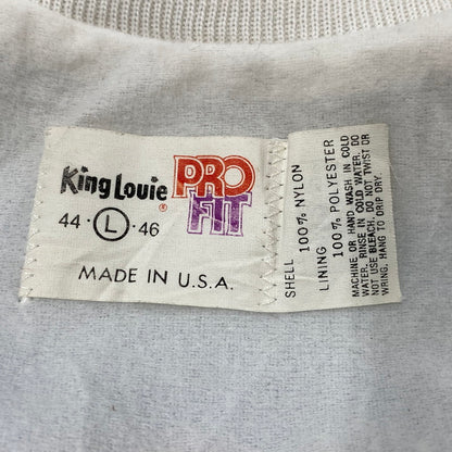 【中古品】【メンズ】 KING LOUIE キングルーイ USA製 70-80S NYLON BLOUSON JACKET ナイロン ブルゾン ジャケット アウター 146-260330-cs-20-izu サイズ：L カラー：ホワイト 万代Net店