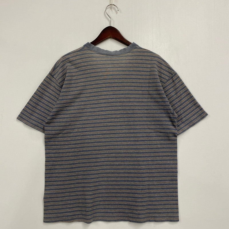 【中古品】【メンズ】 90’S USA製 BORDER SS TEE ボーダー ショートスリーブ ティー トップス 半袖 146-260330-cs-15-izu サイズ：L カラー：ブルー系 万代Net店