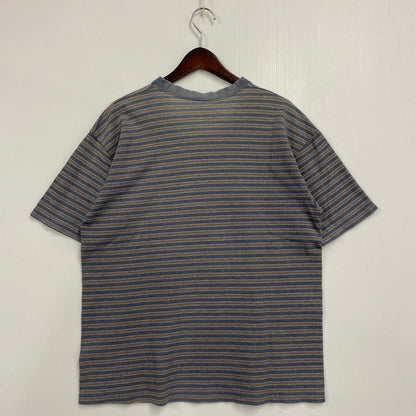 【中古品】【メンズ】 90’S USA製 BORDER SS TEE ボーダー ショートスリーブ ティー トップス 半袖 146-260330-cs-15-izu サイズ：L カラー：ブルー系 万代Net店