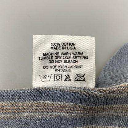 【中古品】【メンズ】 90’S USA製 BORDER SS TEE ボーダー ショートスリーブ ティー トップス 半袖 146-260330-cs-15-izu サイズ：L カラー：ブルー系 万代Net店