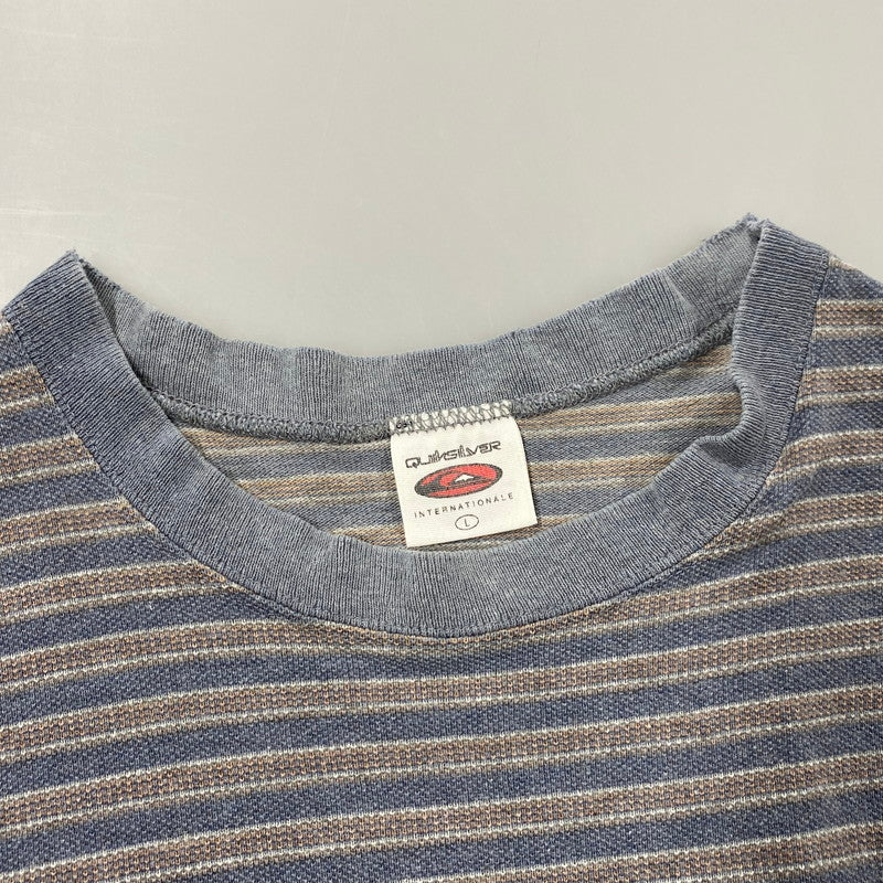 【中古品】【メンズ】 90’S USA製 BORDER SS TEE ボーダー ショートスリーブ ティー トップス 半袖 146-260330-cs-15-izu サイズ：L カラー：ブルー系 万代Net店