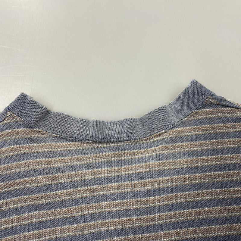 【中古品】【メンズ】 90’S USA製 BORDER SS TEE ボーダー ショートスリーブ ティー トップス 半袖 146-260330-cs-15-izu サイズ：L カラー：ブルー系 万代Net店