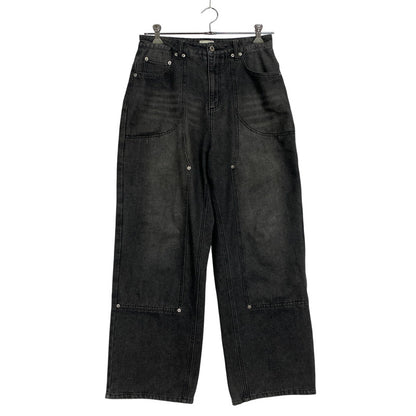 【中古品】【メンズ】 FTW エフティーダブリュー FT001052BW DOUBLE KNEE DENIM PANTS ダブル ニー デニム パンツ ボトムス ズボン 158-260330-cs-12-izu サイズ：M カラー：ブラック 万代Net店