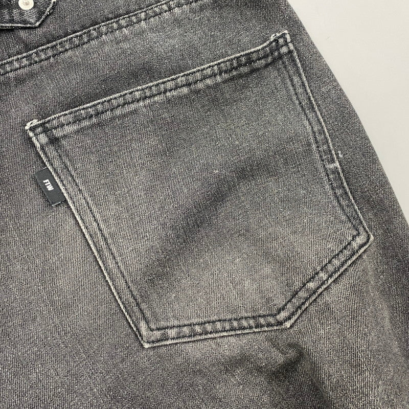 【中古品】【メンズ】 FTW エフティーダブリュー FT001052BW DOUBLE KNEE DENIM PANTS ダブル ニー デニム パンツ ボトムス ズボン 158-260330-cs-12-izu サイズ：M カラー：ブラック 万代Net店
