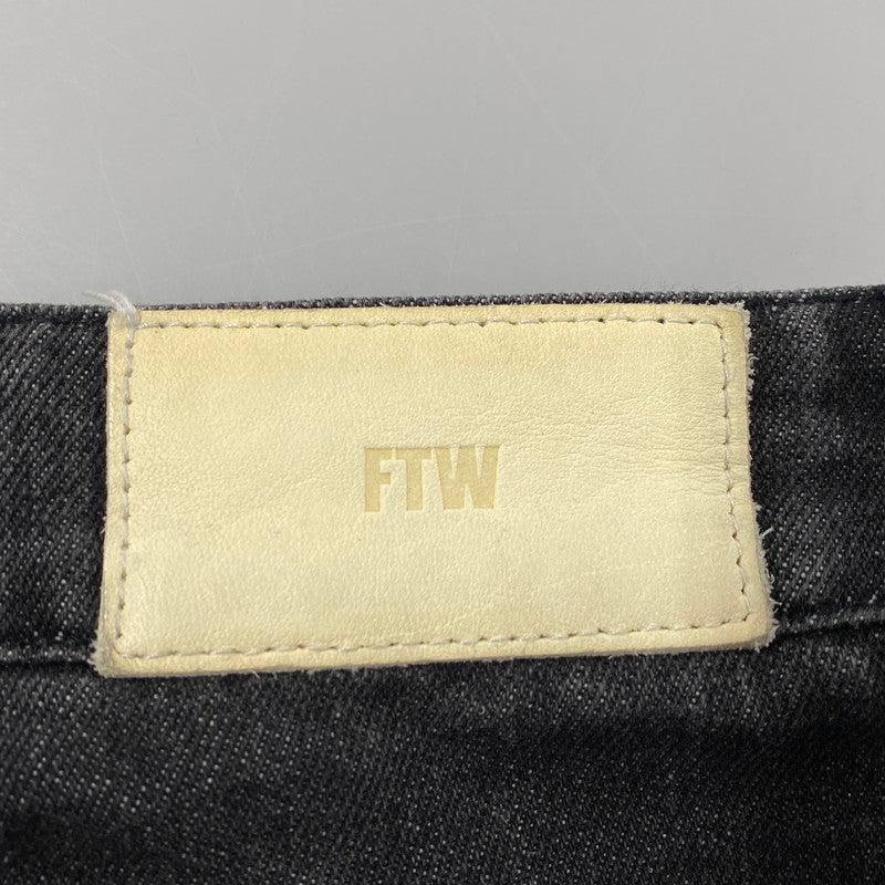 【中古品】【メンズ】 FTW エフティーダブリュー FT001052BW DOUBLE KNEE DENIM PANTS ダブル ニー デニム パンツ ボトムス ズボン 158-260330-cs-12-izu サイズ：M カラー：ブラック 万代Net店