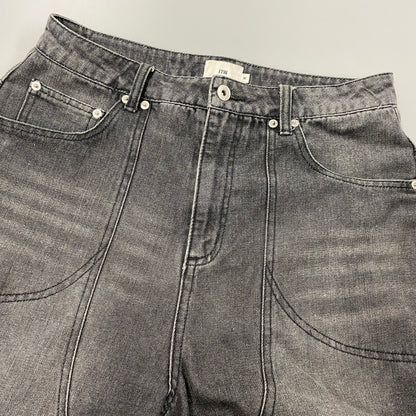【中古品】【メンズ】 FTW エフティーダブリュー FT001052BW DOUBLE KNEE DENIM PANTS ダブル ニー デニム パンツ ボトムス ズボン 158-260330-cs-12-izu サイズ：M カラー：ブラック 万代Net店