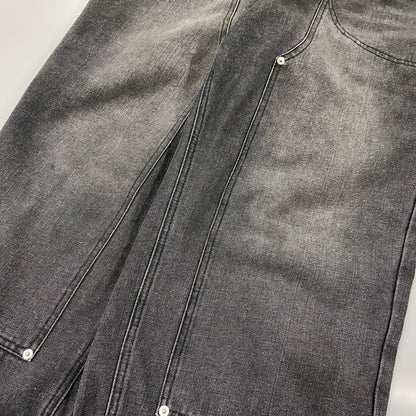 【中古品】【メンズ】 FTW エフティーダブリュー FT001052BW DOUBLE KNEE DENIM PANTS ダブル ニー デニム パンツ ボトムス ズボン 158-260330-cs-12-izu サイズ：M カラー：ブラック 万代Net店