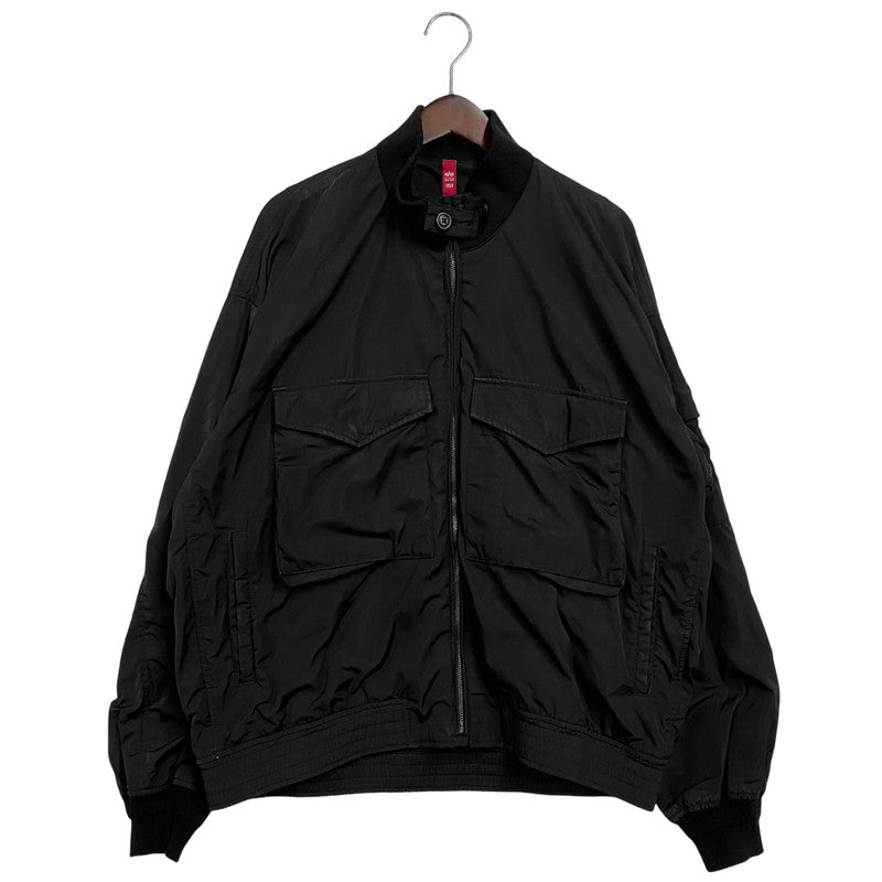【中古品】【メンズ】 ALPHA INDUSTRIES アルファインダストリーズ TA1374-8001 FLAT POCKET FLIGHT JACKET フラット ポケット フライト ジャケット アウター 145-260330-cs-18-izu サイズ：L カラー：ブラック 万代Net店