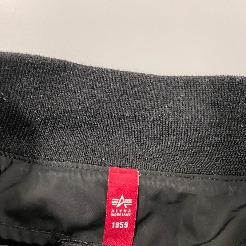 【中古品】【メンズ】 ALPHA INDUSTRIES アルファインダストリーズ TA1374-8001 FLAT POCKET FLIGHT JACKET フラット ポケット フライト ジャケット アウター 145-260330-cs-18-izu サイズ：L カラー：ブラック 万代Net店