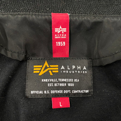 【中古品】【メンズ】 ALPHA INDUSTRIES アルファインダストリーズ TA1374-8001 FLAT POCKET FLIGHT JACKET フラット ポケット フライト ジャケット アウター 145-260330-cs-18-izu サイズ：L カラー：ブラック 万代Net店