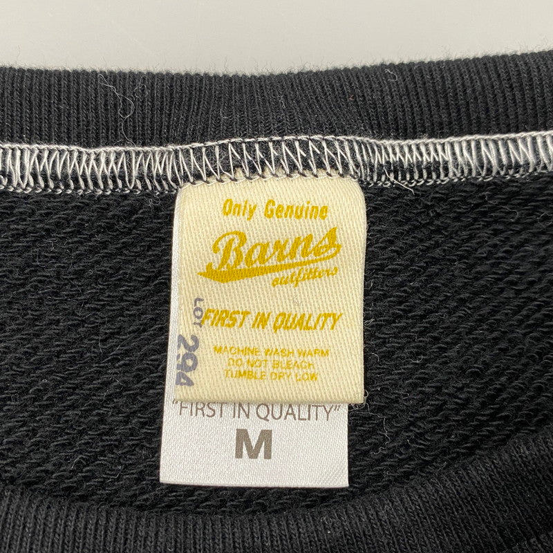 【中古品】【メンズ】 BARNS バーンズ ステンシル プリント スウェット トップス 長袖 145-260330-cs-14-izu サイズ：M カラー：ブラック 万代Net店
