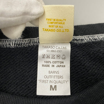【中古品】【メンズ】 BARNS バーンズ ステンシル プリント スウェット トップス 長袖 145-260330-cs-14-izu サイズ：M カラー：ブラック 万代Net店