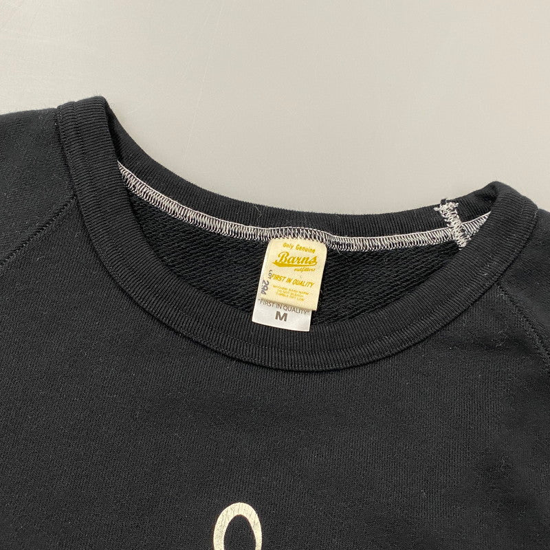 【中古品】【メンズ】 BARNS バーンズ ステンシル プリント スウェット トップス 長袖 145-260330-cs-14-izu サイズ：M カラー：ブラック 万代Net店