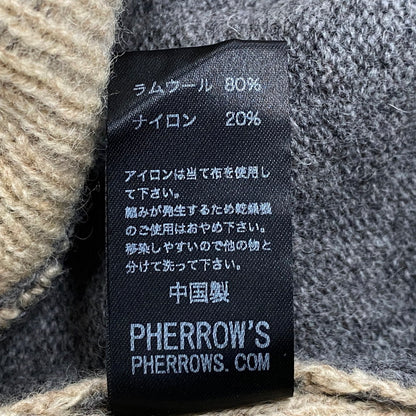 【中古品】【メンズ】 Pherrow's フェローズ COWICHAN SWEATER PRCC1 カウチンセーター 145-260323-as-10-izu サイズ：38 カラー：グレー 万代Net店