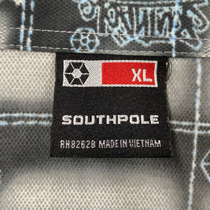 【中古品】【メンズ】 SOUTHPOLE サウスポール 90S ALL-OVER PATTERN OPEN COLLAR SS SHIRT オールオーバー パターン オープンカラー ショートスリーブ シャツ トップス 半袖 146-260330-cs-13-izu サイズ：XL カラー：グレー系 万代Net店