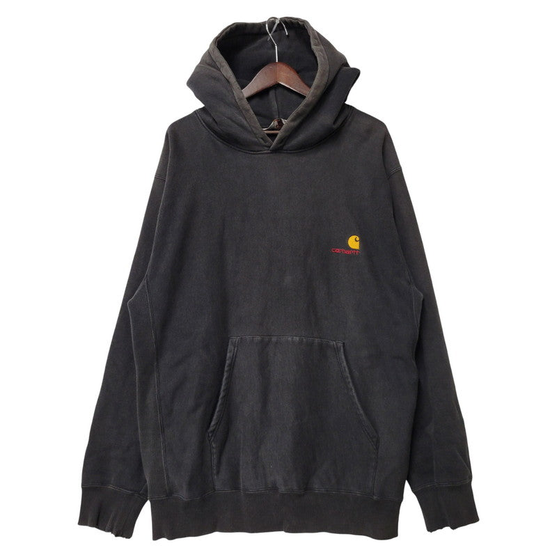 【現状渡し品】【メンズ】 LOGO HOODED SWEAT SHIRT 02811-3301 ロゴ フーデッド スウェットシャツ 三角タグ 刺繍 パーカー 146-260330-as-03-izu サイズ：XL カラー：ブラック系 万代Net店