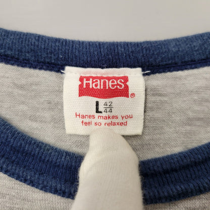 【中古品】【メンズ】 HANES ヘインズ 日本製 70’S RINGERNECK リンガーネック S S TEE ショートスリーブ Tシャツ トップス 半袖 146-260602-ya-14-izu サイズ：L カラー：グレー 万代Net店