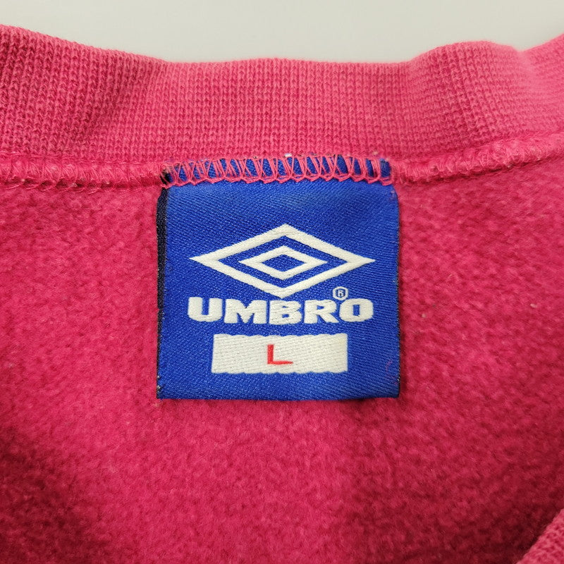 【中古品】【メンズ】 UMBRO アンブロ 90’S CREW NECK SWEAT クルーネック スウェット トップス 長袖 146-260331-cs-08-izu サイズ：L カラー：ピンク系 万代Net店