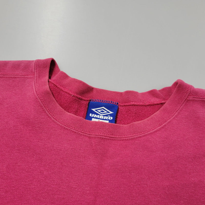 【中古品】【メンズ】 UMBRO アンブロ 90’S CREW NECK SWEAT クルーネック スウェット トップス 長袖 146-260331-cs-08-izu サイズ：L カラー：ピンク系 万代Net店