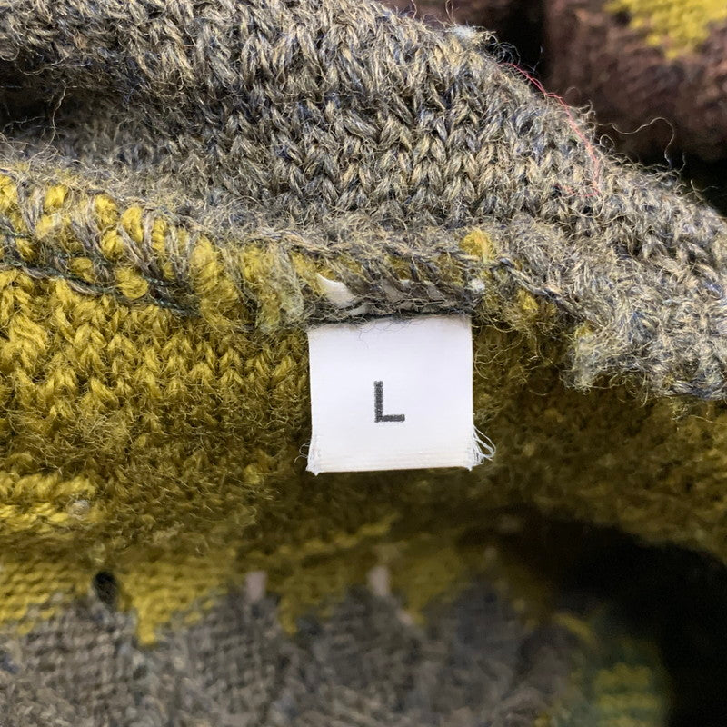 【中古品】【メンズ】 COOGI クージー 3D V-NECK KNIT SWEATER Vネック ニット セーター トップス 146-260324-kh-04-izu サイズ：L カラー：マルチ 万代Net店