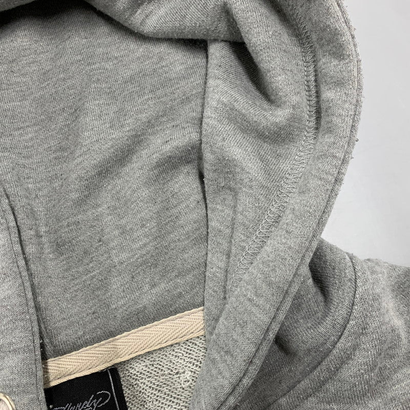 【中古品】【メンズ】 43KH04 PRINT ZIP UP HOODIE プリント ジップ アップ フーディー トップス 長袖 141-260327-cs-03-izu サイズ：L カラー：グレー 万代Net店