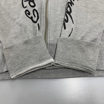 【中古品】【メンズ】 43KH04 PRINT ZIP UP HOODIE プリント ジップ アップ フーディー トップス 長袖 141-260327-cs-03-izu サイズ：L カラー：グレー 万代Net店