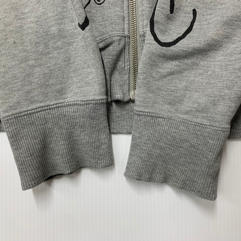 【中古品】【メンズ】 43KH04 PRINT ZIP UP HOODIE プリント ジップ アップ フーディー トップス 長袖 141-260327-cs-03-izu サイズ：L カラー：グレー 万代Net店