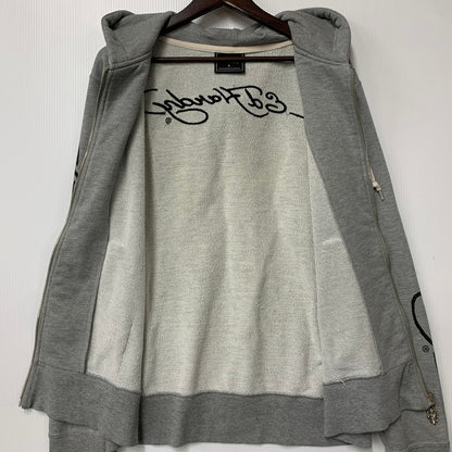 【中古品】【メンズ】 43KH04 PRINT ZIP UP HOODIE プリント ジップ アップ フーディー トップス 長袖 141-260327-cs-03-izu サイズ：L カラー：グレー 万代Net店