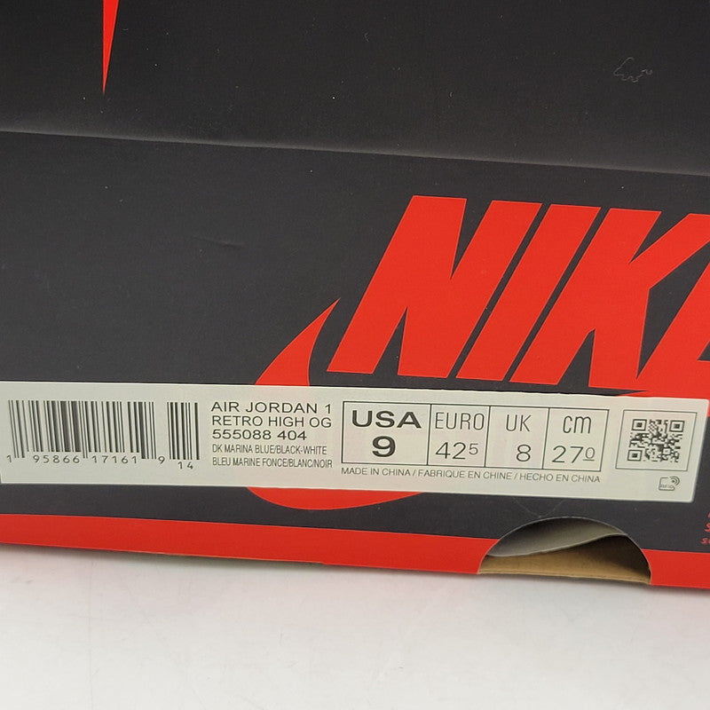 【中古美品】【メンズ】 555088-404 AIR JORDAN エア ジョーダン 1 RETRO レトロ HIGH ハイ OG オージー スニーカー シューズ 靴 160-260324-ya-09-izu サイズ：27cm カラー：DARK MARINA BLUE 万代Net店