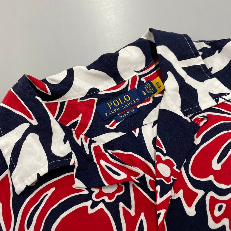 【中古品】【メンズ】 IT03945310963 OPEN COLLAR ALOHA SHIRT オープンカラー アロハ シャツ トップス 半袖 147-260325-cs-05-izu サイズ：L カラー：マルチ 万代Net店