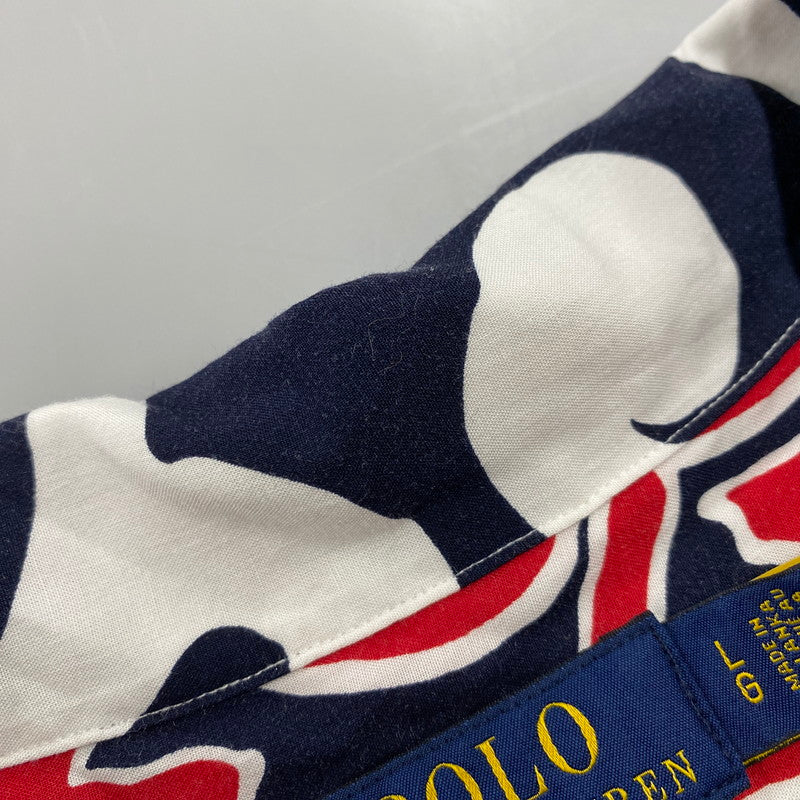 【中古品】【メンズ】 IT03945310963 OPEN COLLAR ALOHA SHIRT オープンカラー アロハ シャツ トップス 半袖 147-260325-cs-05-izu サイズ：L カラー：マルチ 万代Net店