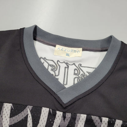 【中古品】【メンズ】 AZZURRO アズーロ TRIBAL COMO MESH FOOTBALL SS SHIRT トライバル コモ メッシュ フットボール ショートスリーブ シャツ 142-260331-cs-05-izu サイズ：XL カラー：ブラック 万代Net店