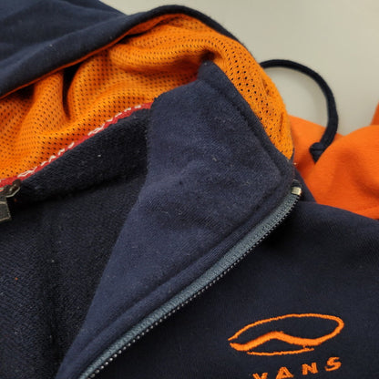 【中古品】【メンズ】 OLD VANS オールド バンズ 90-00S ZIP UP HOODED SWEATSHIRT ジップ アップ フーデッド スウェットシャツ トップス 長袖 146-260331-cs-25-izu サイズ：L カラー：ネイビー×オレンジ 万代Net店