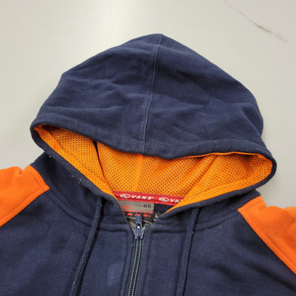 【中古品】【メンズ】 OLD VANS オールド バンズ 90-00S ZIP UP HOODED SWEATSHIRT ジップ アップ フーデッド スウェットシャツ トップス 長袖 146-260331-cs-25-izu サイズ：L カラー：ネイビー×オレンジ 万代Net店